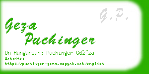 geza puchinger business card